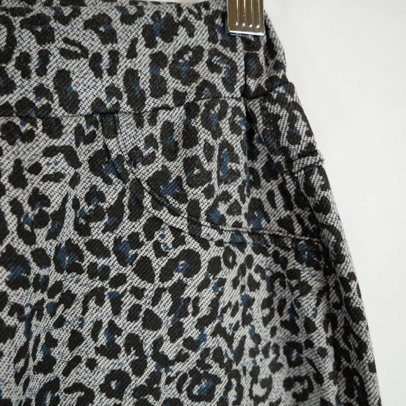 Steve Madden Women's Leopard Print Denim Animal Pattern Stretch Leggings Size M - Picture 10 of 13